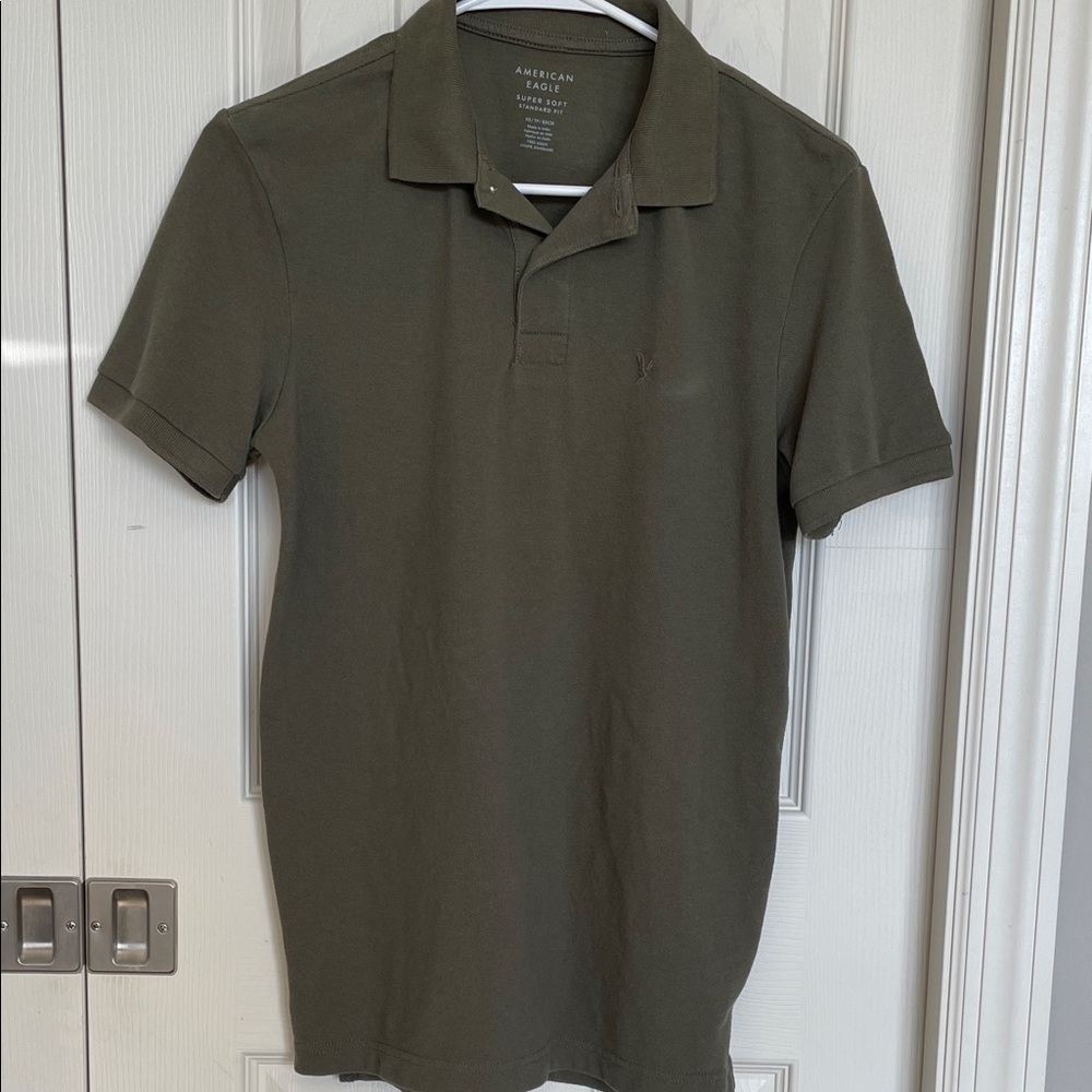 American Eagle Outfitters Dark Green Polo Shirt